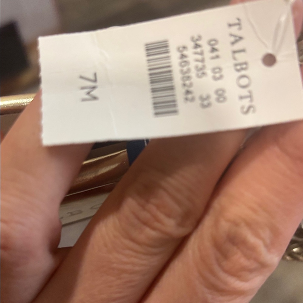 Talbots gold braided thong sandals - Picture 3 of 3